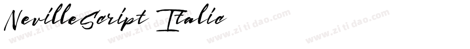NevilleScript Italic字体转换